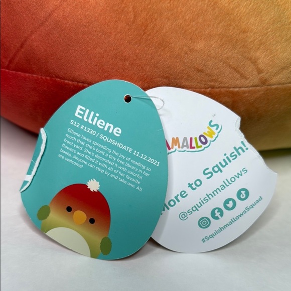 Squishmallow Plushie Elliene Red and Green Parrot 8" Super Soft Kid's Cuddly Toy - Picture 6 of 6